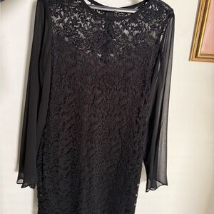 Elegant Black Lace Dress